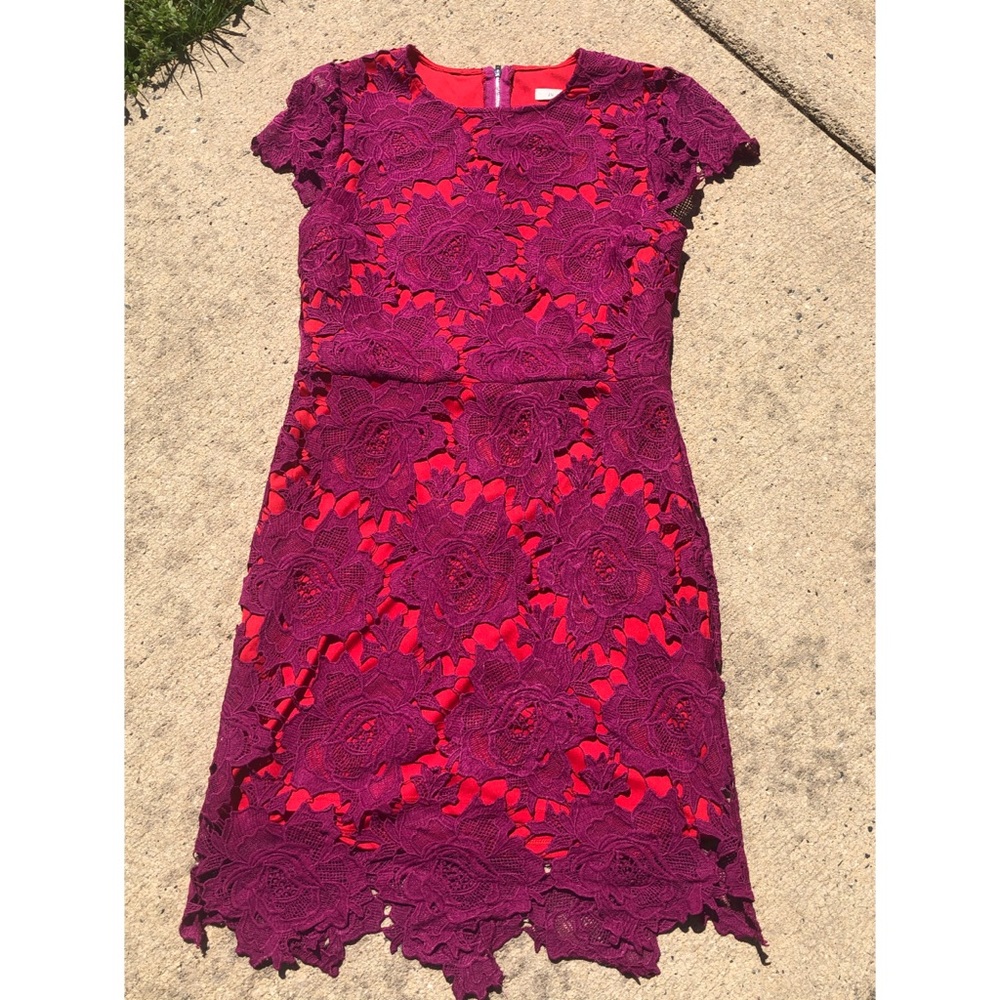 Just Me- Lace Overlay Dress